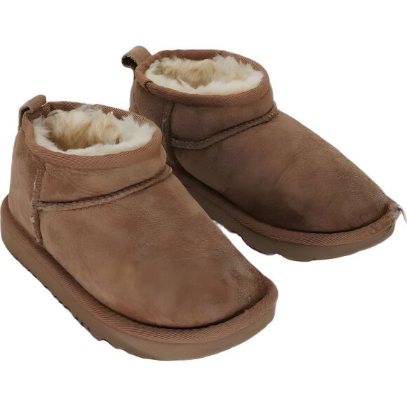 UGG Chestnut Girls Teddy Boots W Classic Ultra Mini Size 13 Toddler - Picture 4 of 6